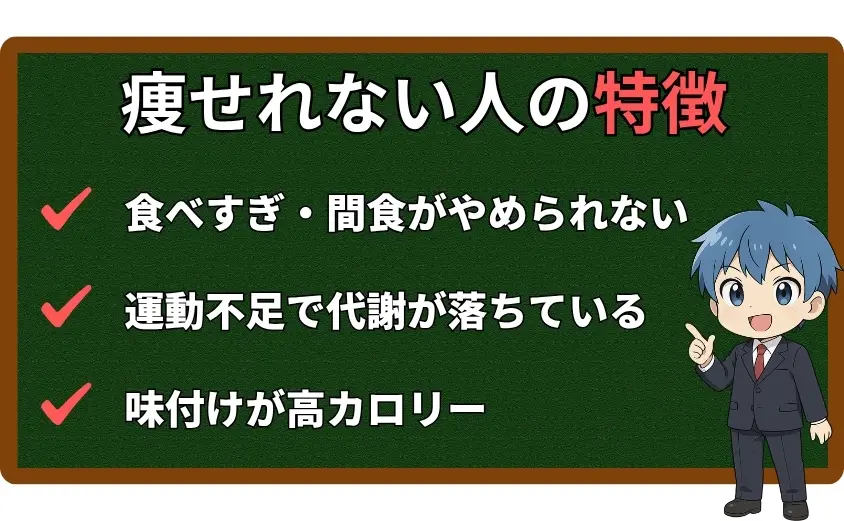 ゼンブヌードルを食べても痩せない人の特徴